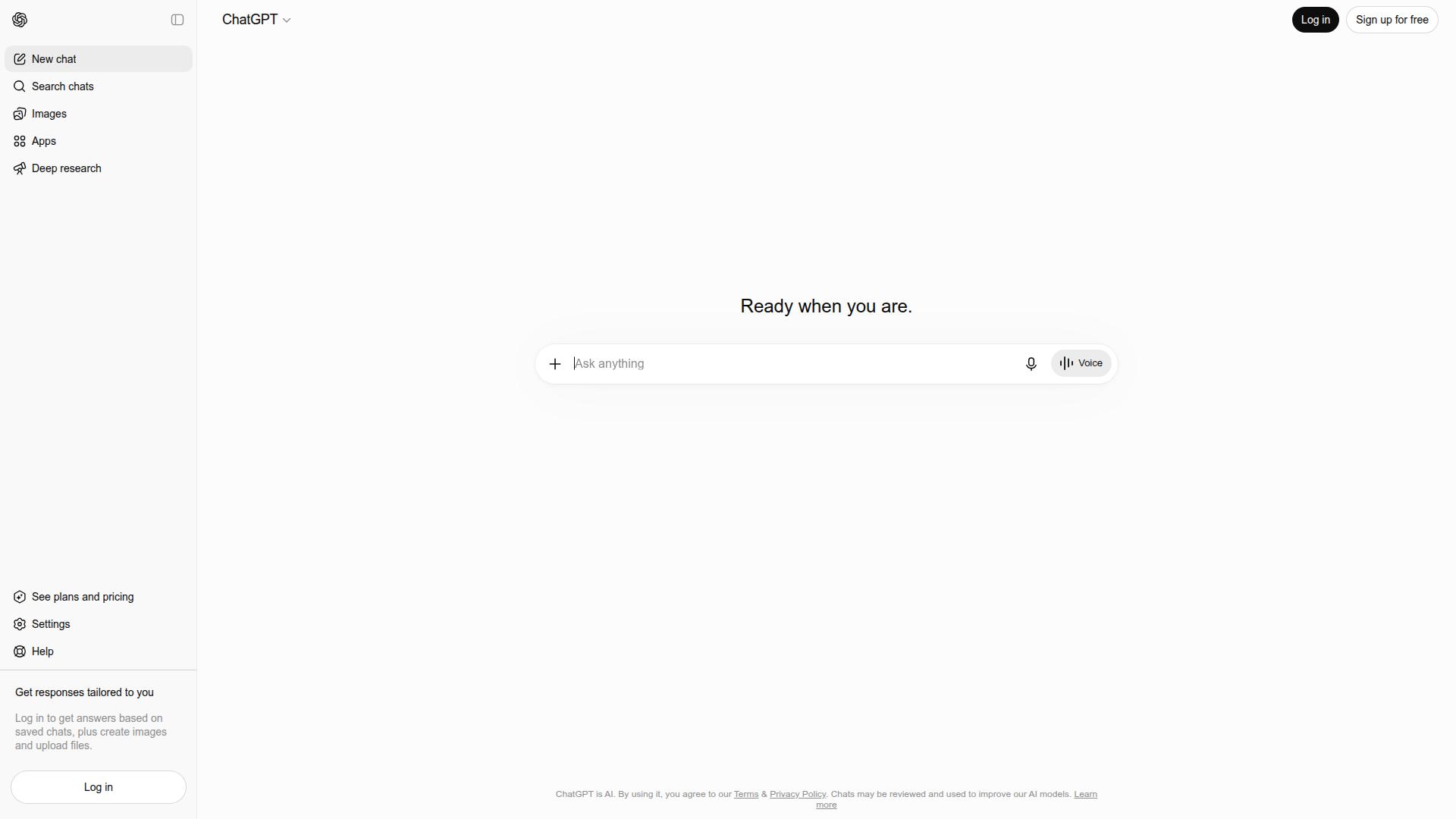 ChatGPT website